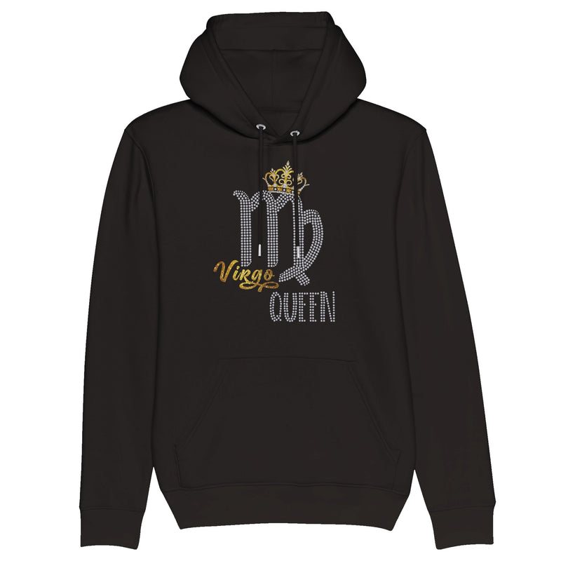 Sweat à capuche Golden Virgo Queen devant noir