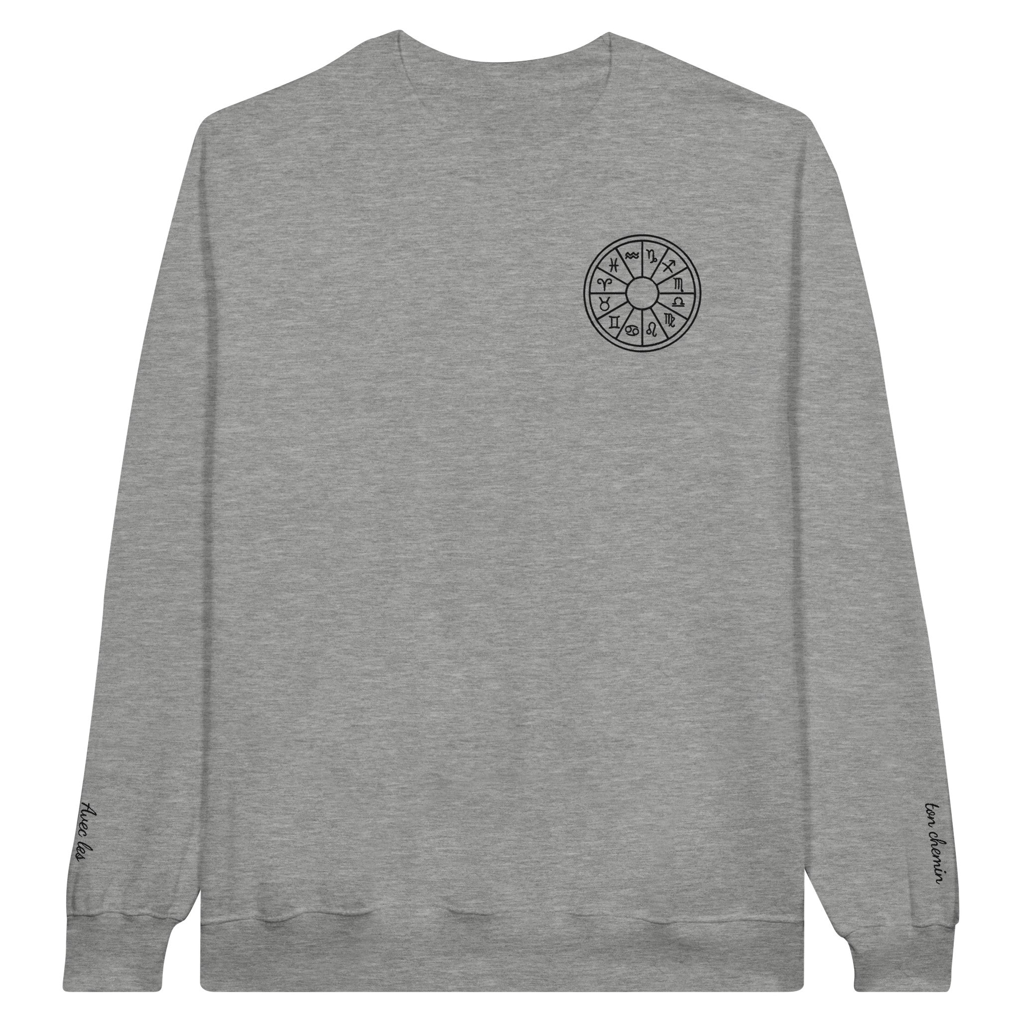 Sweat-shirt Doux Destin: Éclaire ton chemin Avec les étoiles gris