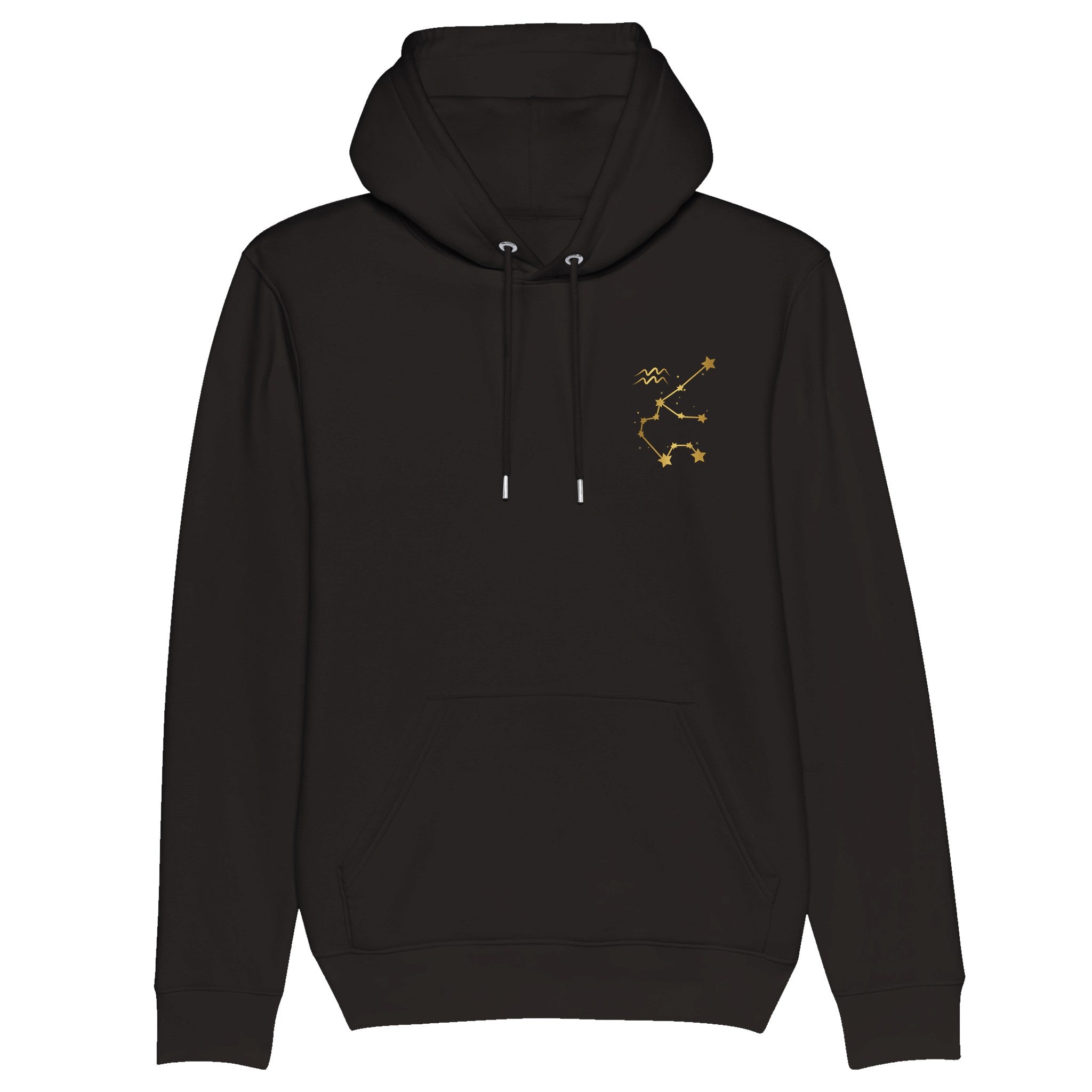 Sweat à capuche Golden Stars Verseau noir