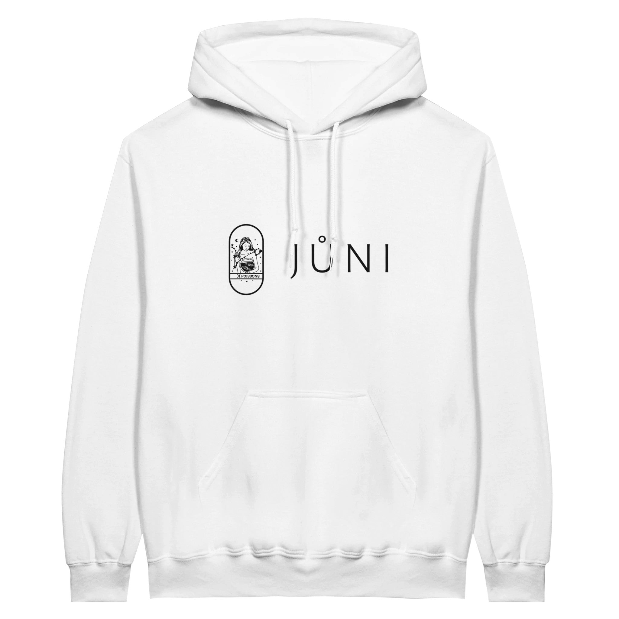 Sweat à capuche JŮNI Femme Poissons blanc devant