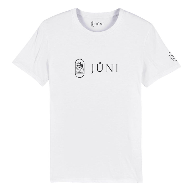 t-shirt JUNI femme verseau devant blanc