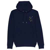 Sweat à capuche Golden Stars Verseau marine