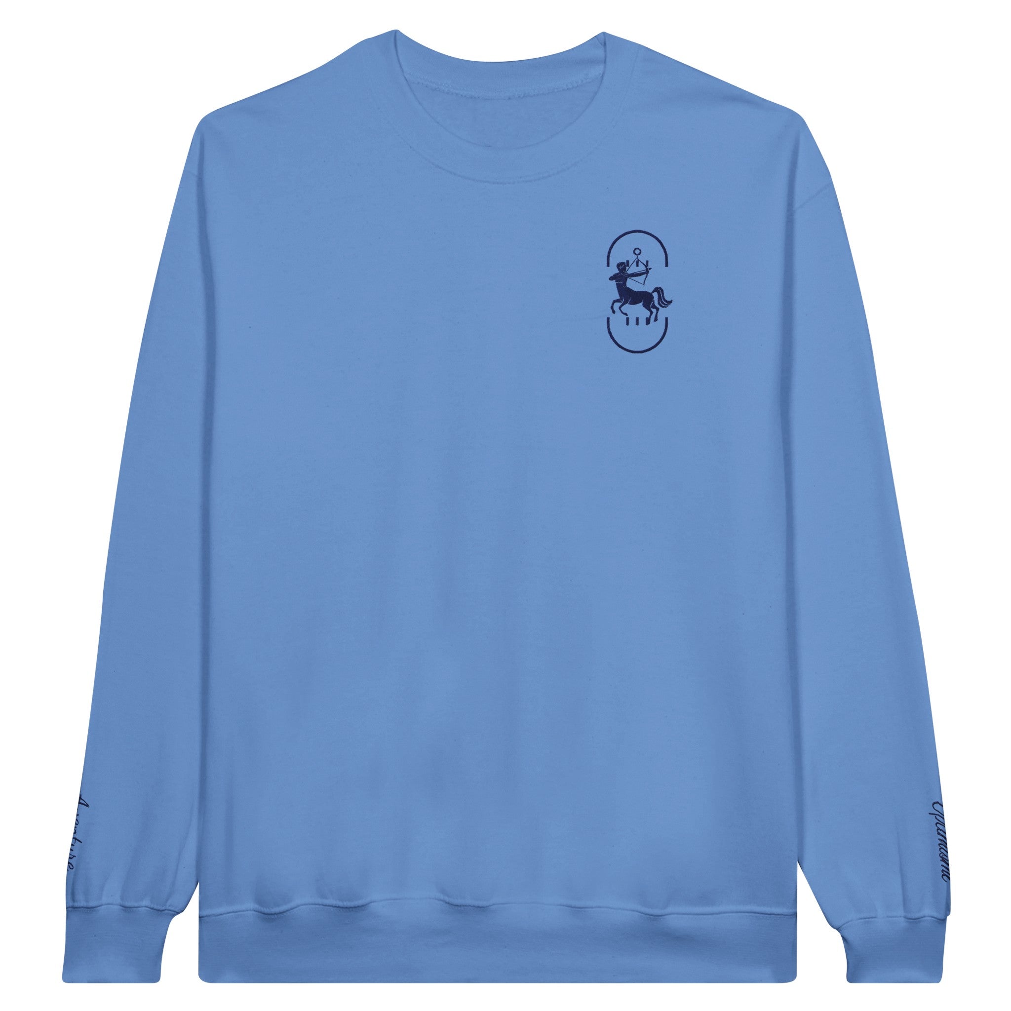 Sweat-shirt Doux Destin Sagittaire Brodé bleu