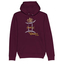 Sweat à capuche Golden Gemini Queen bordeaux