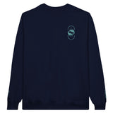 Sweat-shirt Doux Destin Poissons Brodé bleu marine