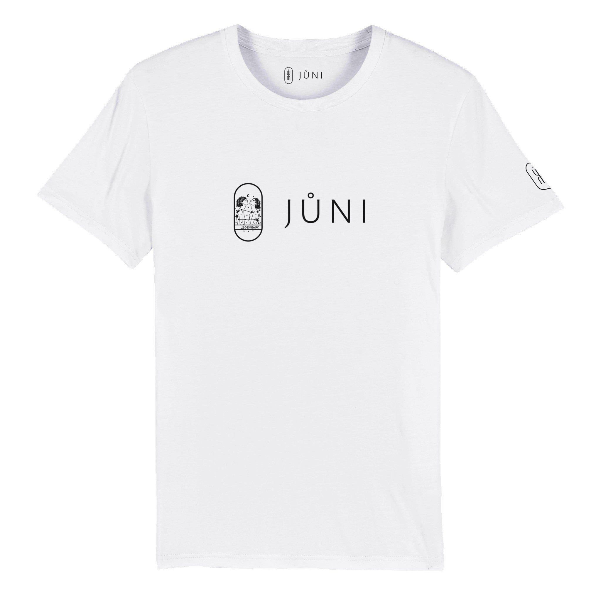 T-shirt JUNI Femme Gémeaux devant blanc