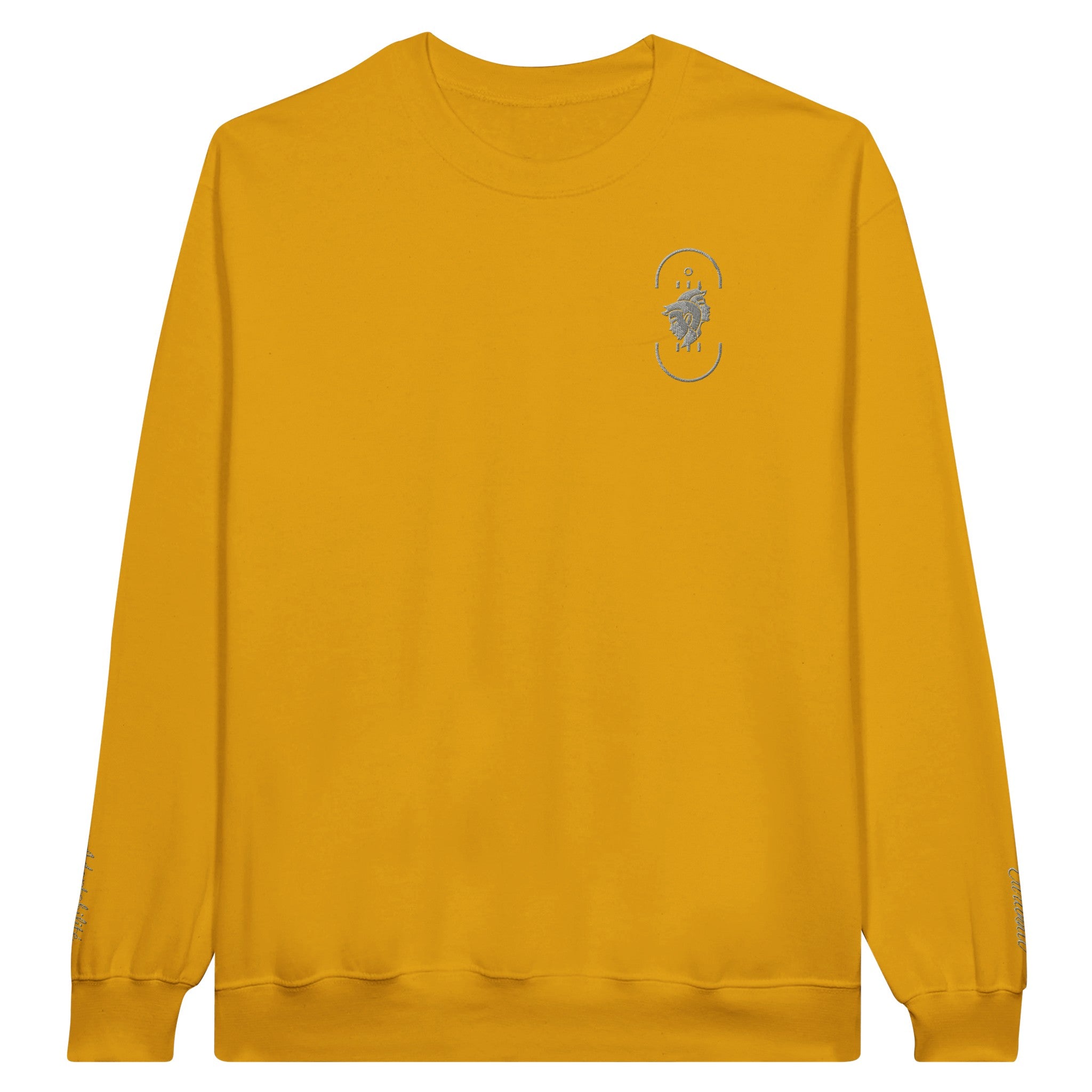 Sweat-shirt Doux Destin Gémeaux Brodé jaune