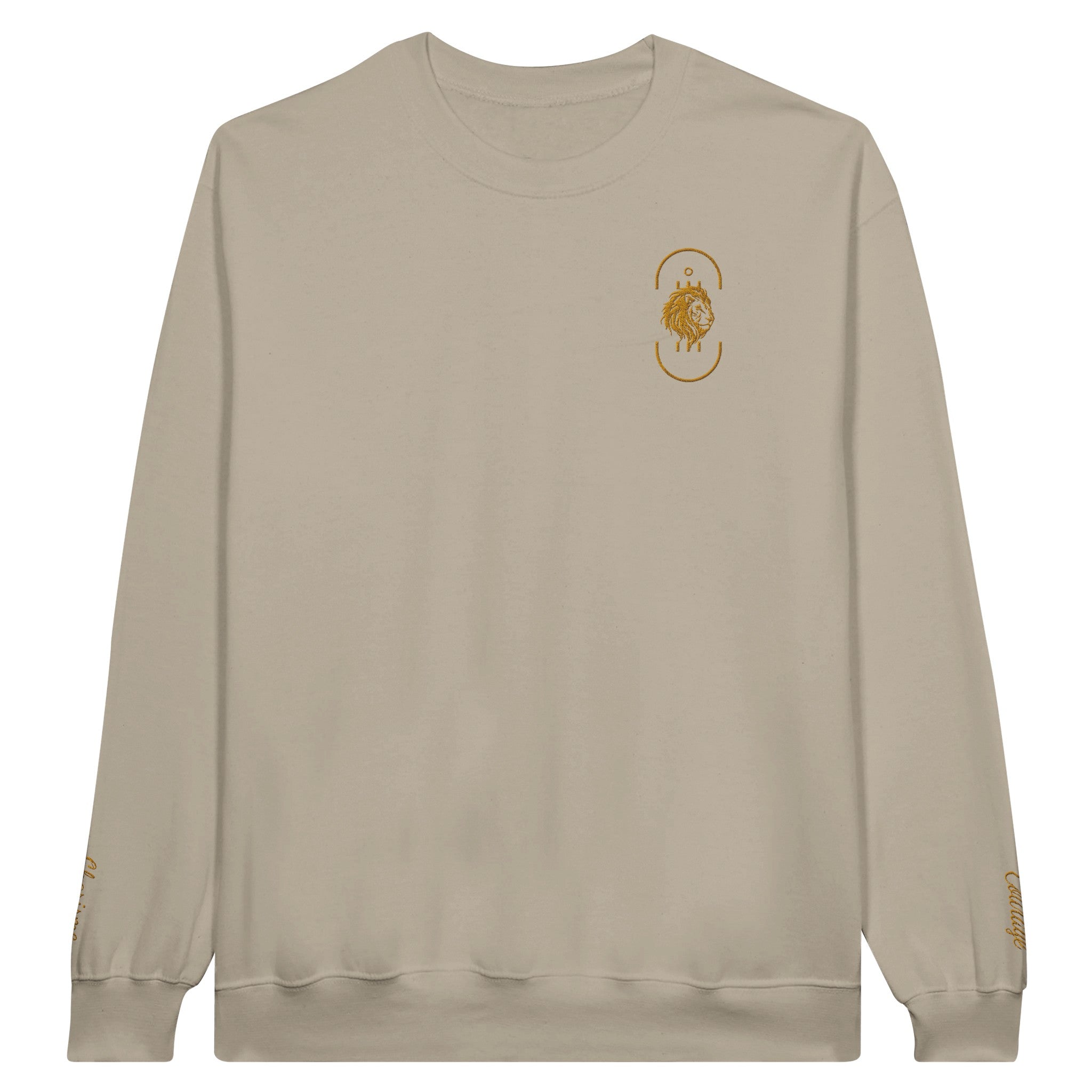 Sweat-shirt Doux Destin Lion Brodé sable