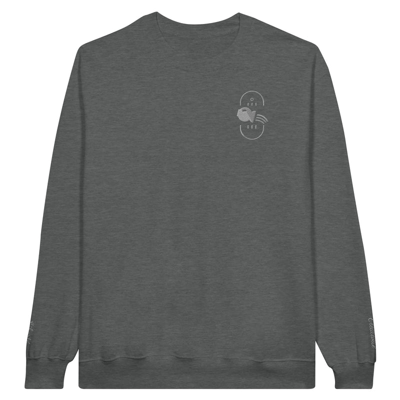 Sweat-shirt Doux Destin Verseau Brodé gris