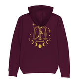 Sweat à capuche Golden Stars Balance dos bordeaux