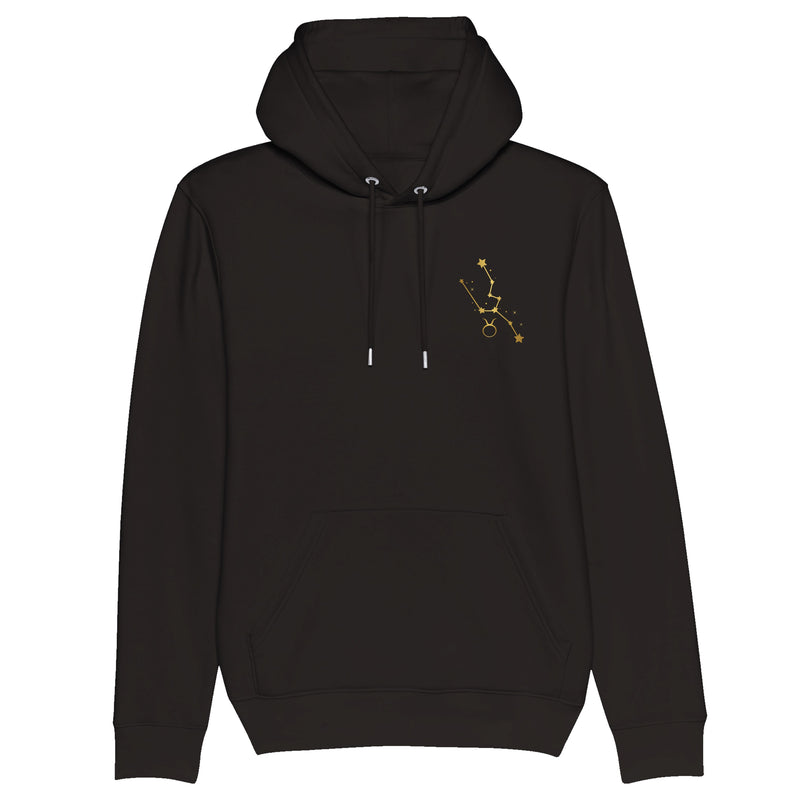 Sweat à capuche Taureau Golden Stars noir