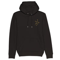 Sweat à capuche Vierge Golden Stars noir