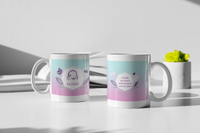 les 2 faces d'un Mug Éclat Astral Balance en céramique 