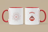 Mug Constellation Verseau en céramique rouge