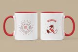 Mug Constellation Scorpion en céramique rouge