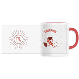 Mug en céramique signe du zodiaque Scorpion rouge Impression panoramique